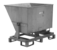 Tilting container used